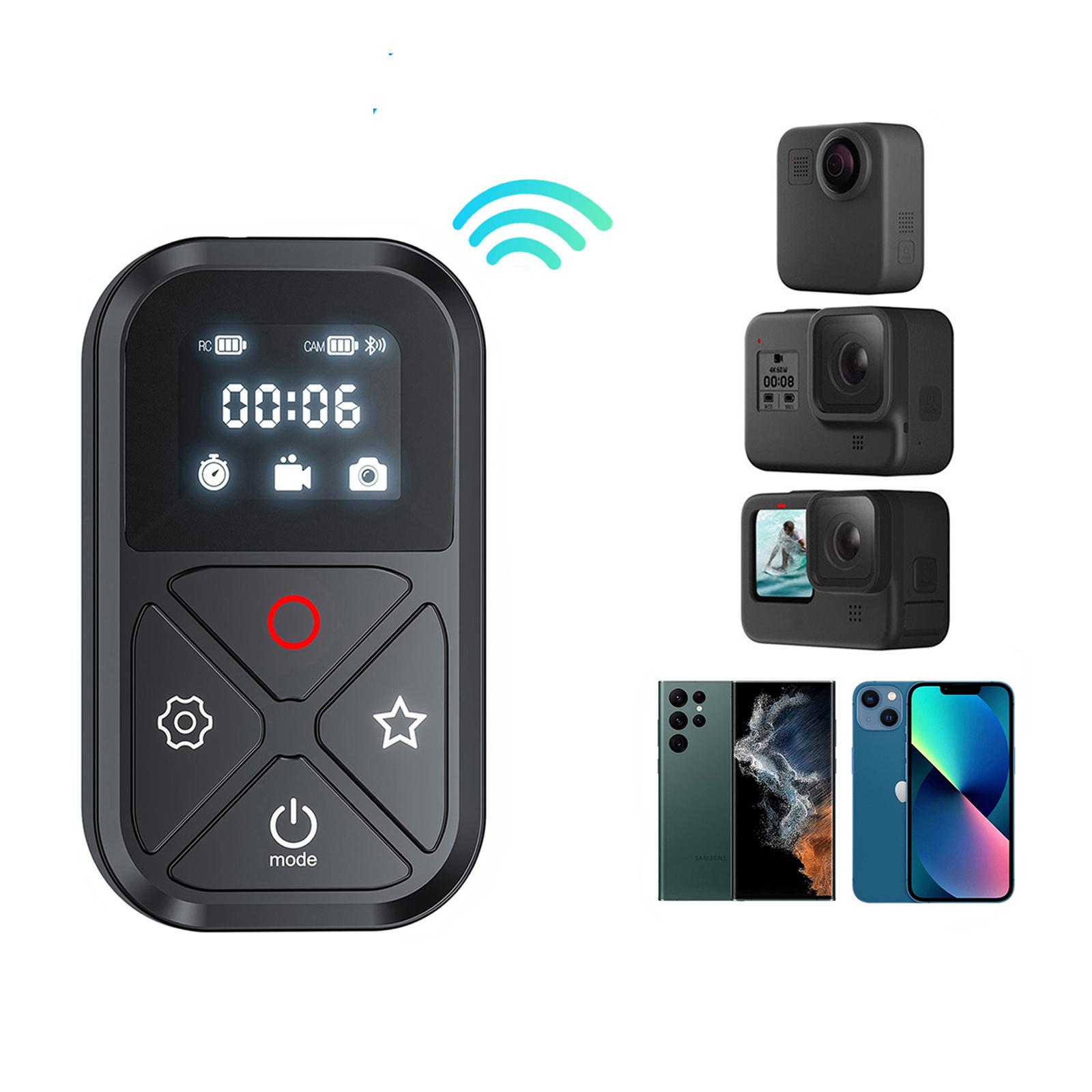 Điều khiển từ xa Bluetooth của Telesin 80M cho GoPro Hero 11 10 9 8 Max với dây đeo cổ tay cho phụ kiện camera hành động điện thoại thông minh