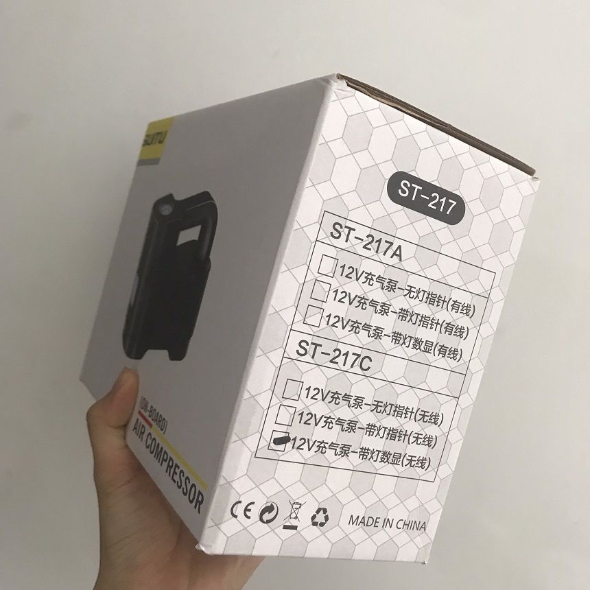 Bơm lốp KO DÂY Suitu, bơm ô tô, bơm xe máy, bơm xe đạp Suitu, pin sạc siêu khỏe 6000Mah,- SẠC USB tiện lợi