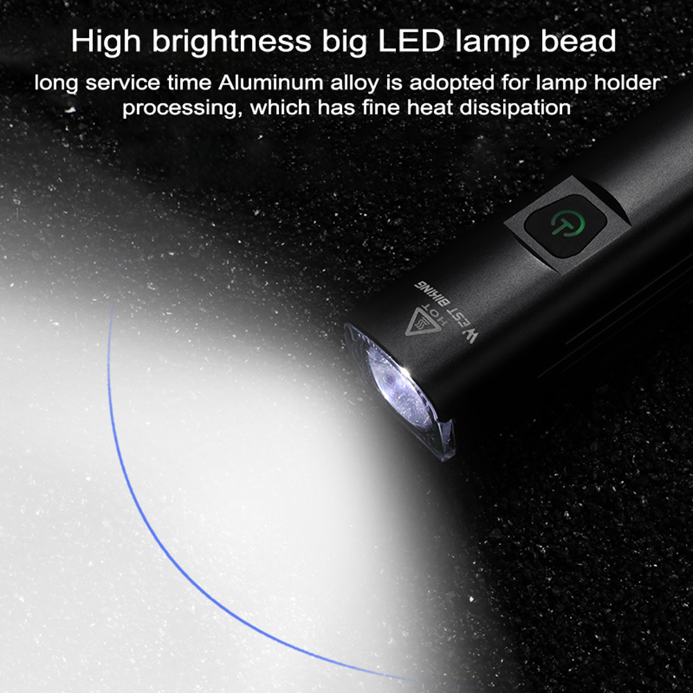 Đèn LED xe đạp WEST BIKING sáng 1300 Lumen sạc USB có thể sạc lại cho xe đạp leo núi MTB an toàn
