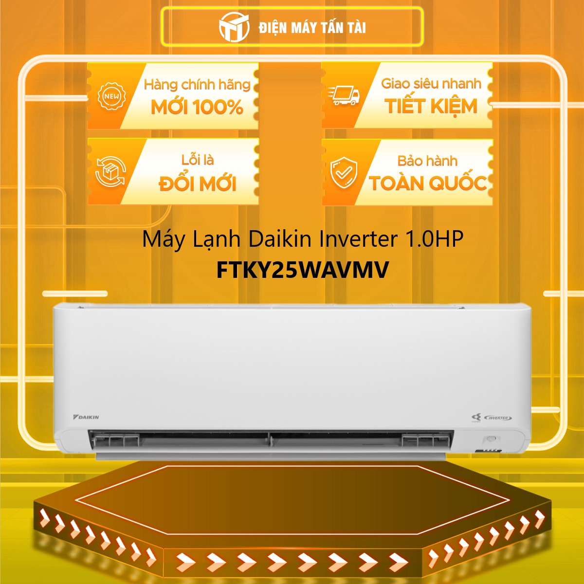 Điều Hòa Daikin 9000BTU 1 Chiều Inverter FTKY25WAVMV - Hàng Chính Hãng - Chỉ Giao Hà Nội