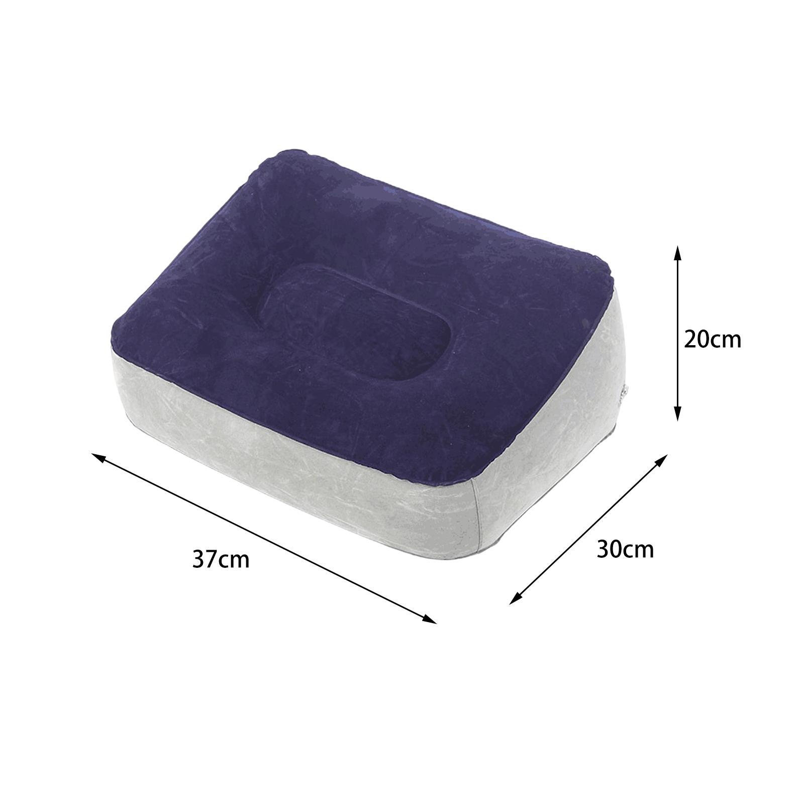 Inflatable Foot Rest with Inflator Leg Feet Relaxing Tool for Travelling Flights