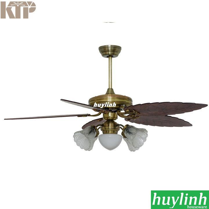 Quạt trần đèn cánh gỗ hình lá Kim Thuận Phong KTP BT508 - Hàng chính hãng