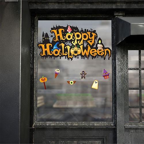 Decal dán kính trang trí Halloween 2020 số 2