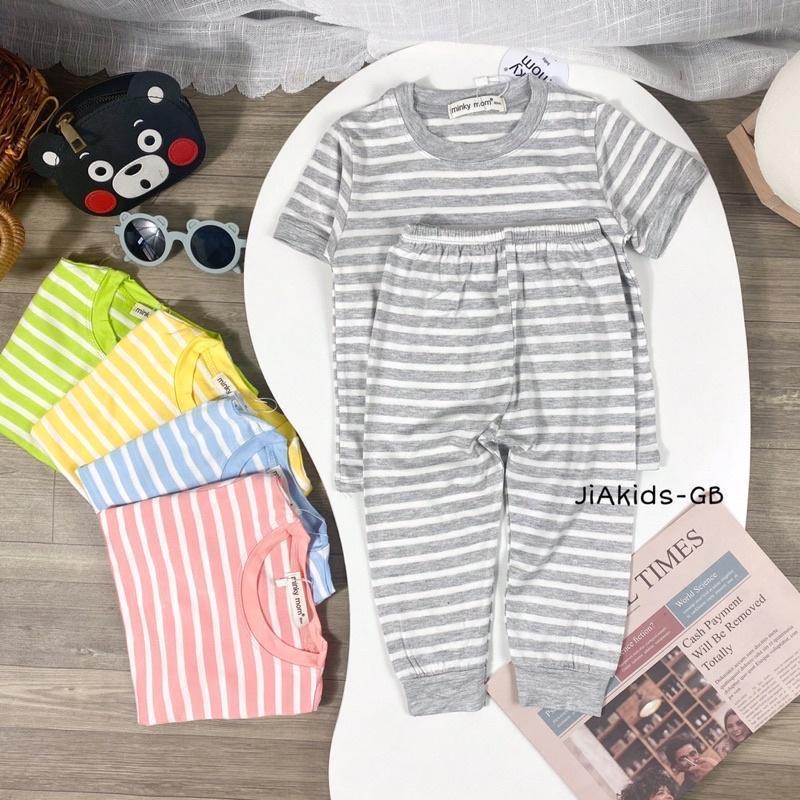 Đồ Bộ Bé Trai Bé Gái Cộc tay Quần dài Minky Mom, Quần áo trẻ em vải Thun Lạnh mềm mịn thoáng mát an toàn cho bé TN_02