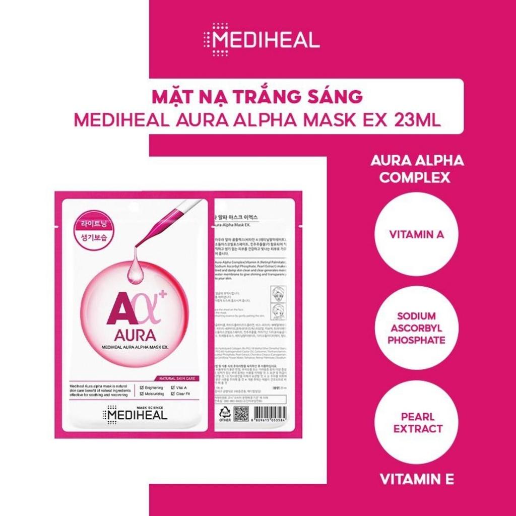 Mặt Nạ Mediheal Aura Alpha Mask Giúp Cấp Ẩm Mờ Thâm Sạm 23ml