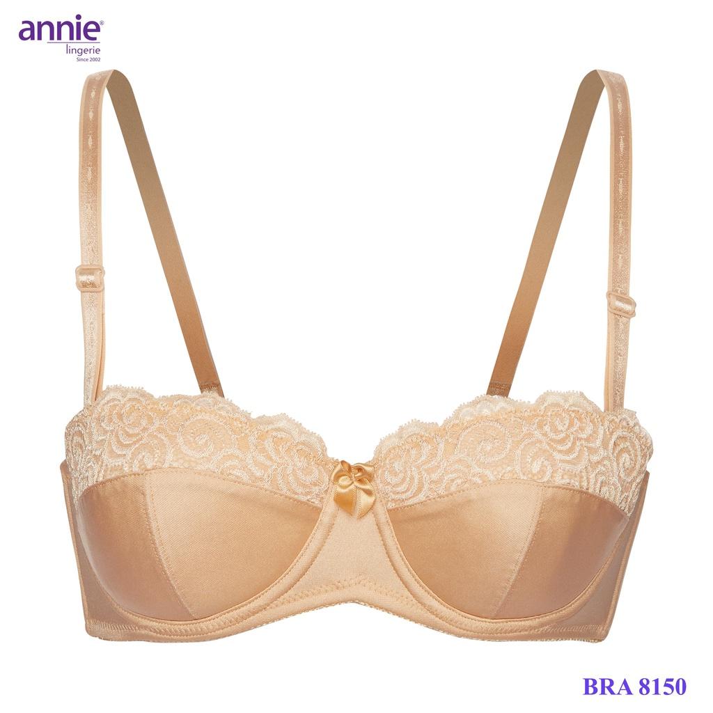 Hình ảnh Áo ngực cúp ngang mút mỏng siêu nhẹ annie BRA8150 phối ren, có chỗ lắp thêm mút nâng ngực gợi cảm, ôm ngực không hở ngực