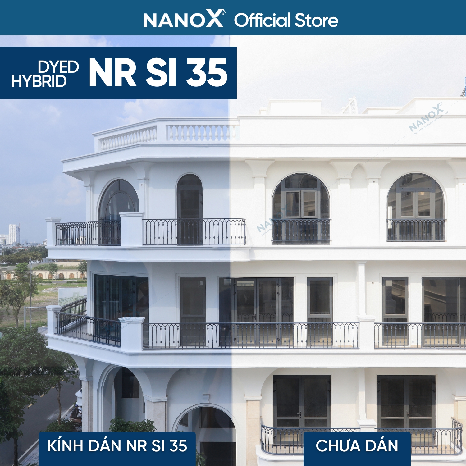 Phim cách nhiệt dán cửa kính chống nắng nóng, chống UV, giảm chói NanoX NR SI 35