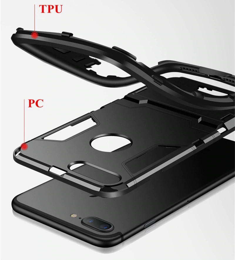 Ốp lưng chống sốc cho iPhone 7 Plus, iPhone 8 Plus có chân chống dựng máy