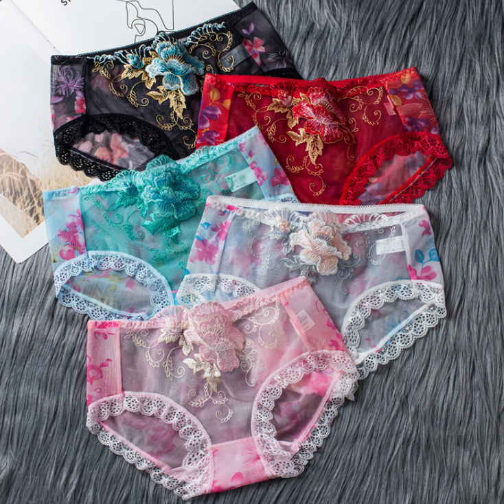 Combo 4 quần lót ren thêu hoa sexy gợi cảm
