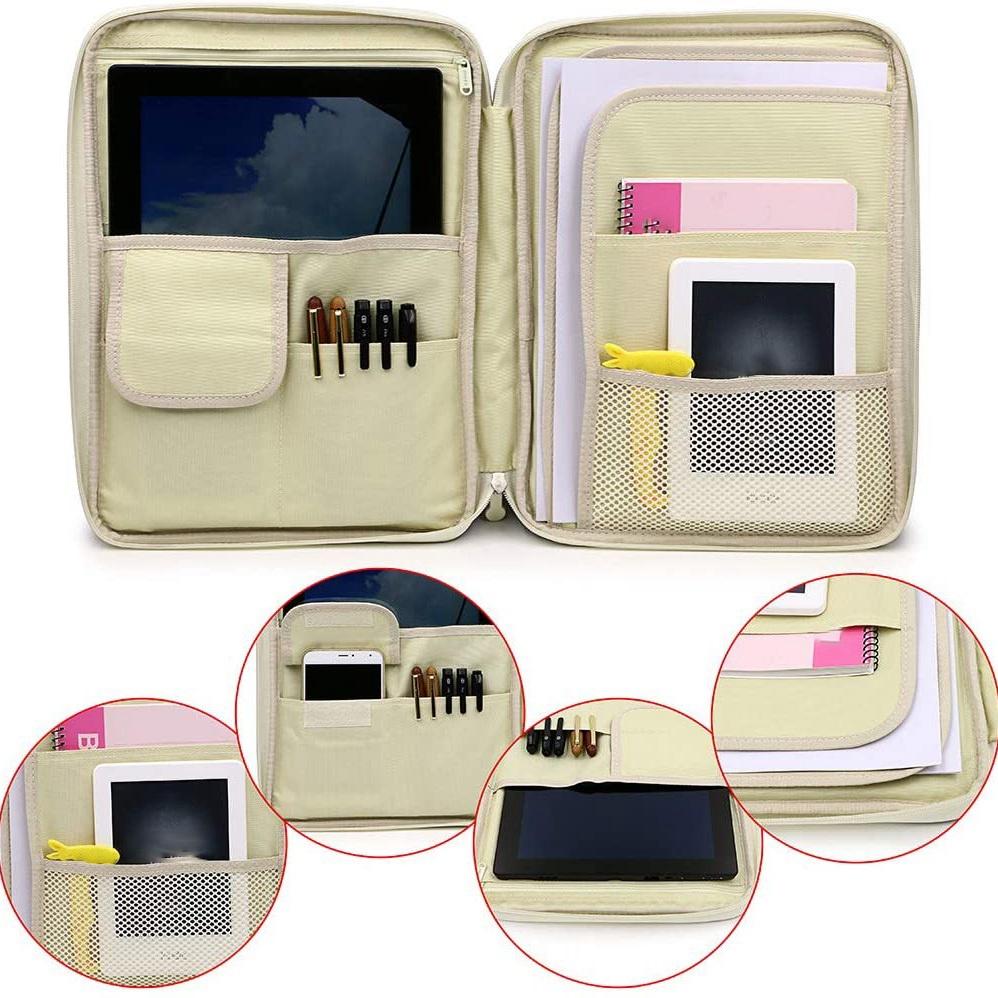 Multifunctional A4 Document Bag Combination Storage Bag Travel Bag Zipper Protective Case Suitable for iPad, Notebook