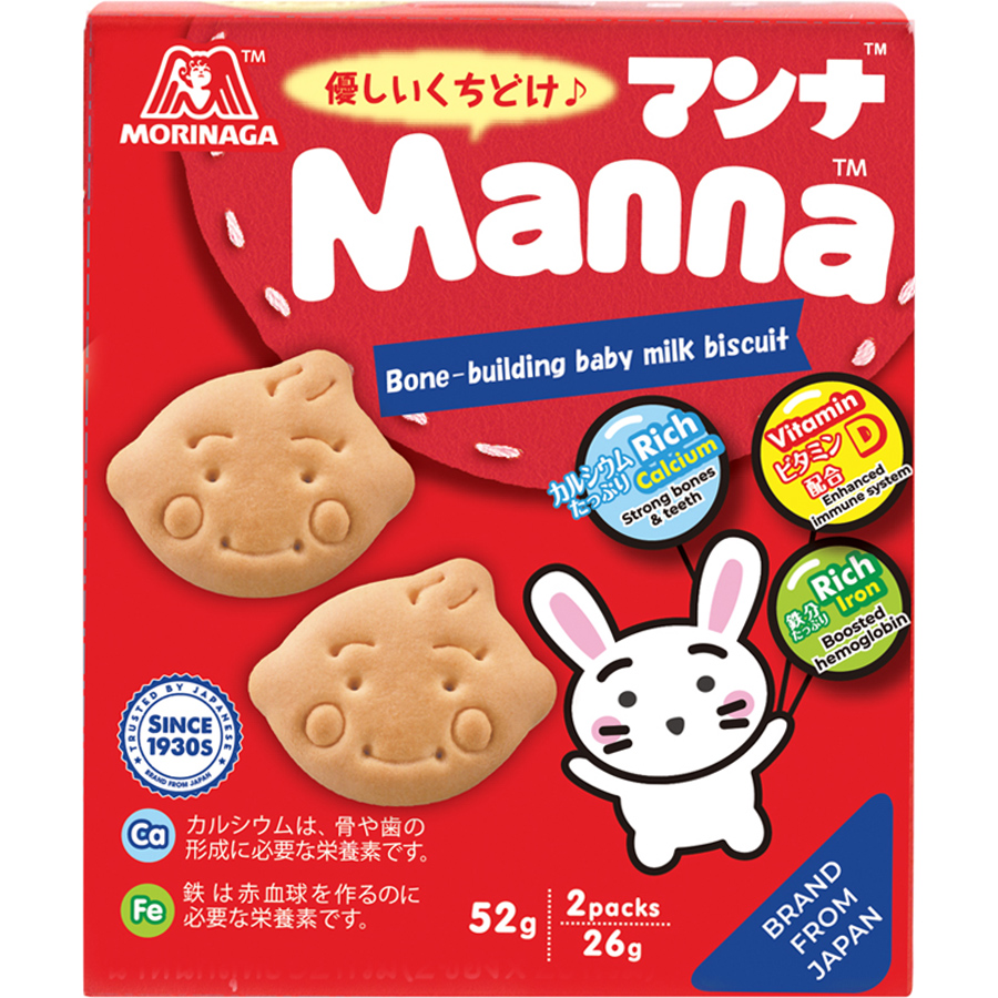 Bánh quy sữa Manna hộp 52g