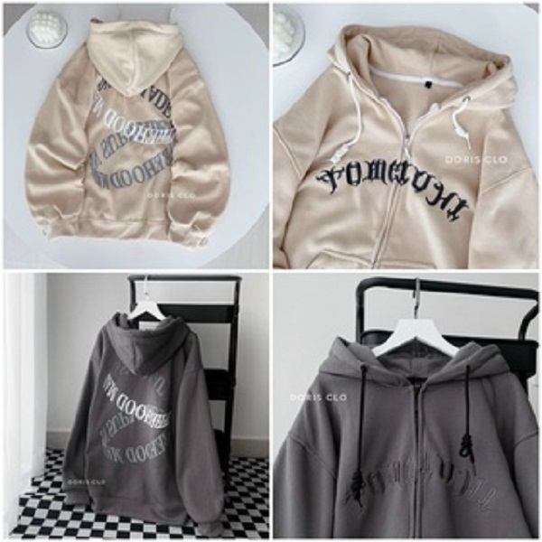 [video] Áo khoác Nỉ Nam Nữ Có Nón Mũ Chữ Nổi - Hoodie Khóa kéo Zip Unisex Hàn Quốc Rẻ Đẹp - Chống Nắng Và Lạnh Tốt