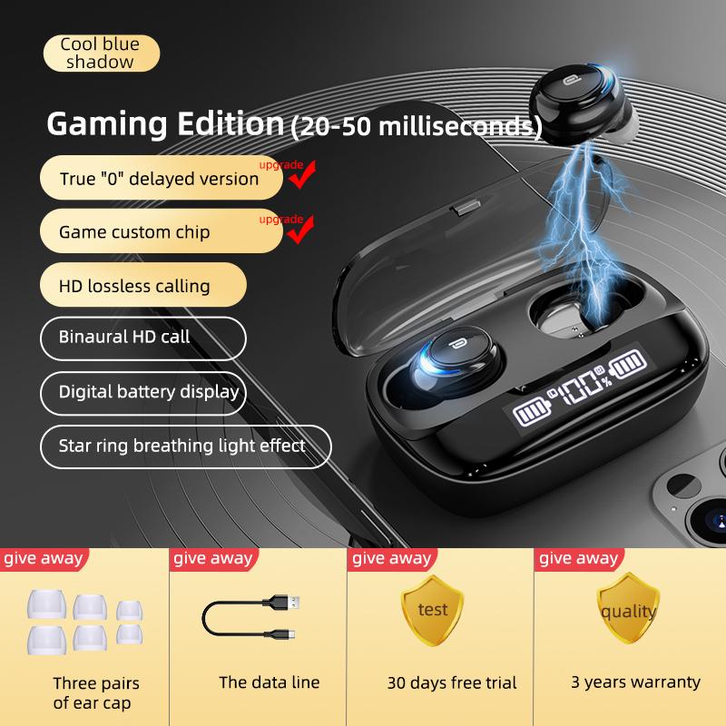 M-U8 Tai Nghe Bluetooth TWS5.0 Hai Tai Màn Hình Hiển Thị Kỹ Thuật Số 3 Thực Sự Không Dây Âm Thanh Stereo Trung Thực Tai Nghe In-Tai Tai Nghe Nhét Tai WithCharging Hộp