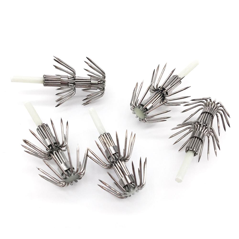 20 chiếc móc câu mực bằng thép không gỉ