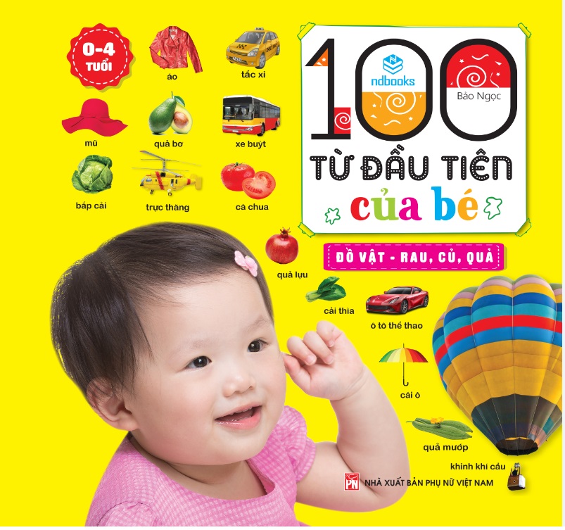 Combo Bộ 3 cuốn: 100 từ đầu tiên của bé (0-4 tuổi)