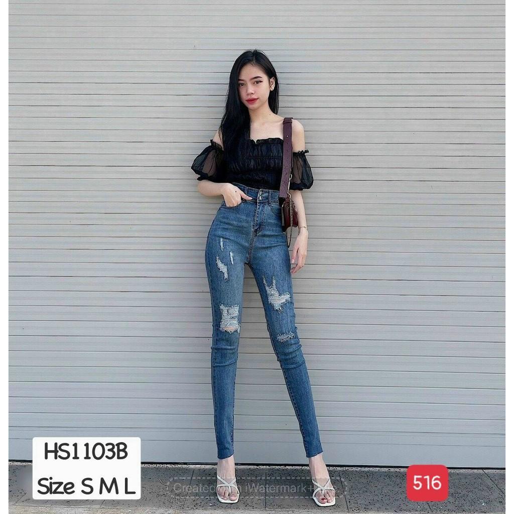 Quần jean nữ cao cấp , Quần jean thiết kế thời trang nữ hàng mới về thương hiệu MuradFashion loại mẫu QJNU5058