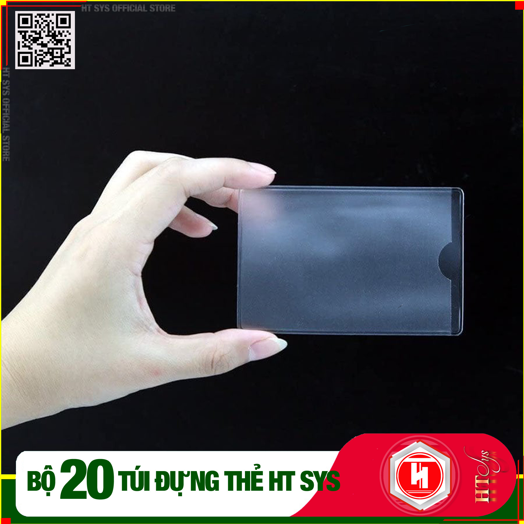 Combo 20 Túi bảo quản HT SYS - Chống bong tróc - Chống trầy xước Thẻ ATM, CCCD , Card Visit, Driver License Bằng Lái Xe - Dạng PET - Hàng Chính Hãng