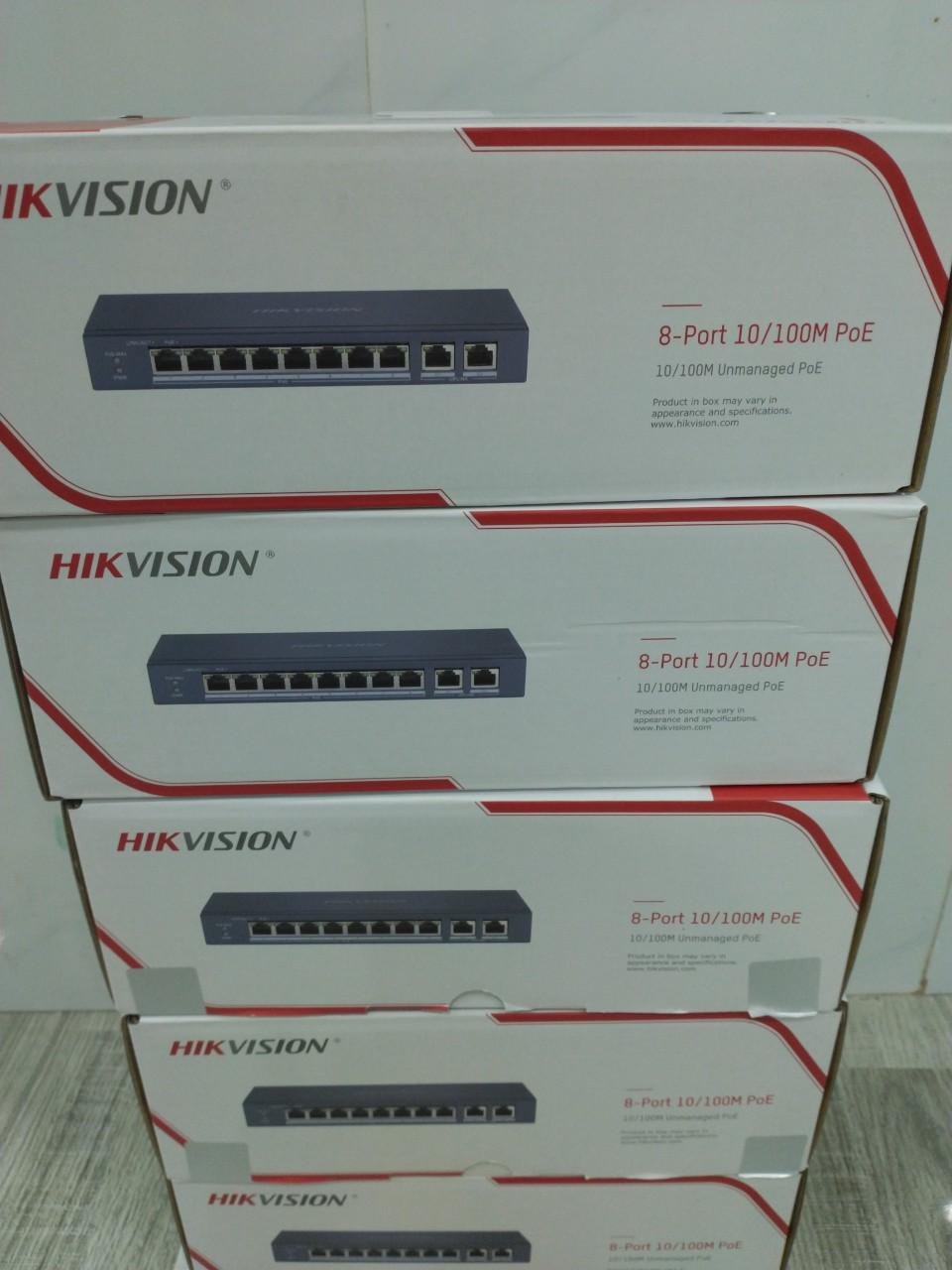 DS-3E0310P-E/M Switch mạng 8 cổng PoE , 2 cổng uplink 10/100/1000 Mbps - SP chính hãng HIKVISION BH 24 tháng