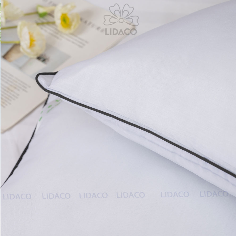 Ruột gối lông vũ nhân tạo microfiber LIDACO vỏ cotton 100% tiêu chuẩn 5 sao