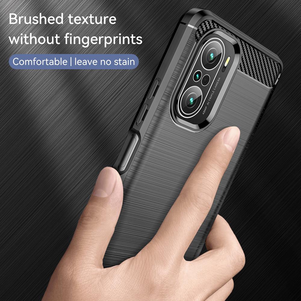 Ốp lưng dành cho Xiaomi Redmi K40 Pro Poco F3 ốp silicone mềm Carbone phay xước chống sốc chống vân tay