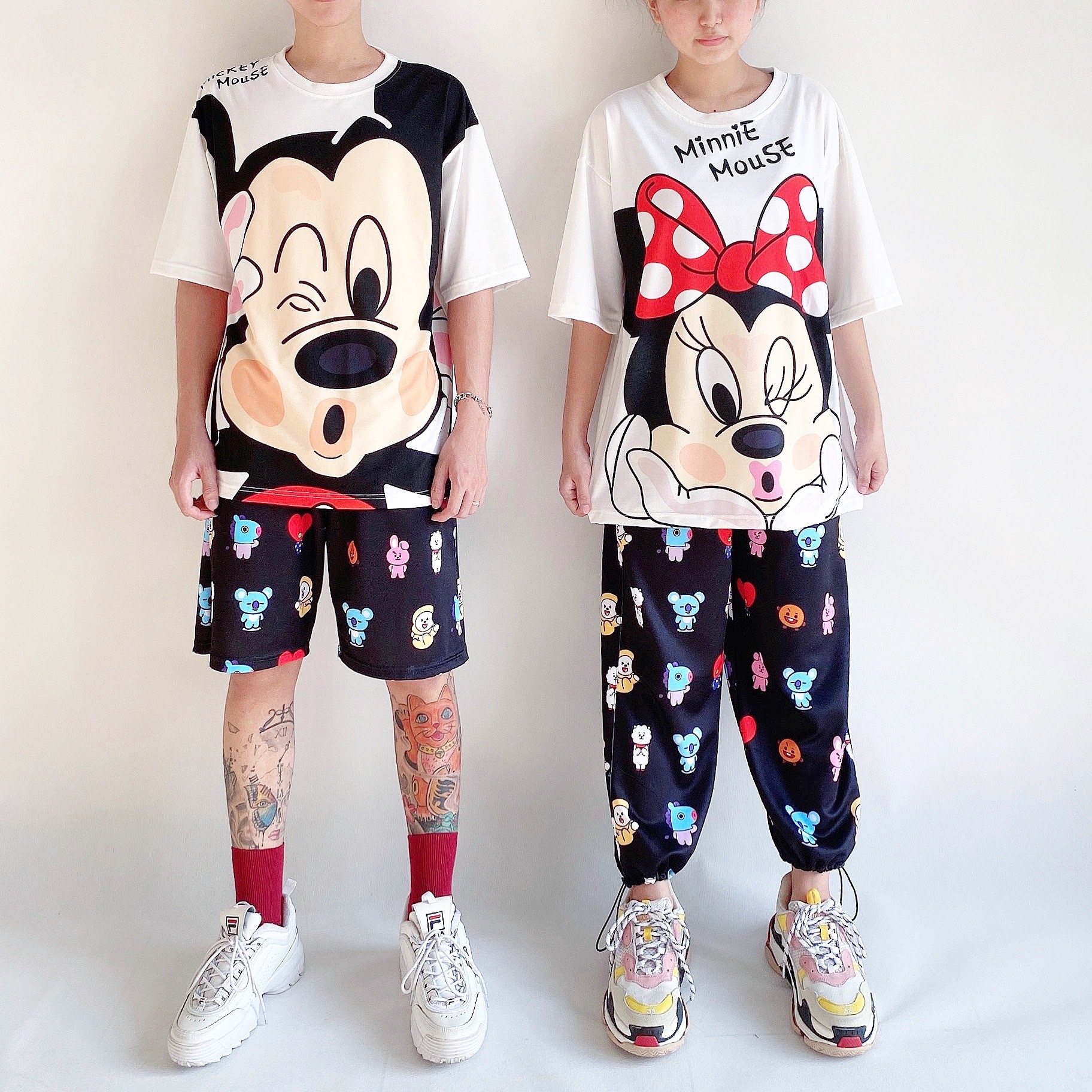 Quần  Jogger Cartoon Pant Unisex Quần Đen Quần Hoạt Hình Dài Lưng Thun Bo Lai - MM