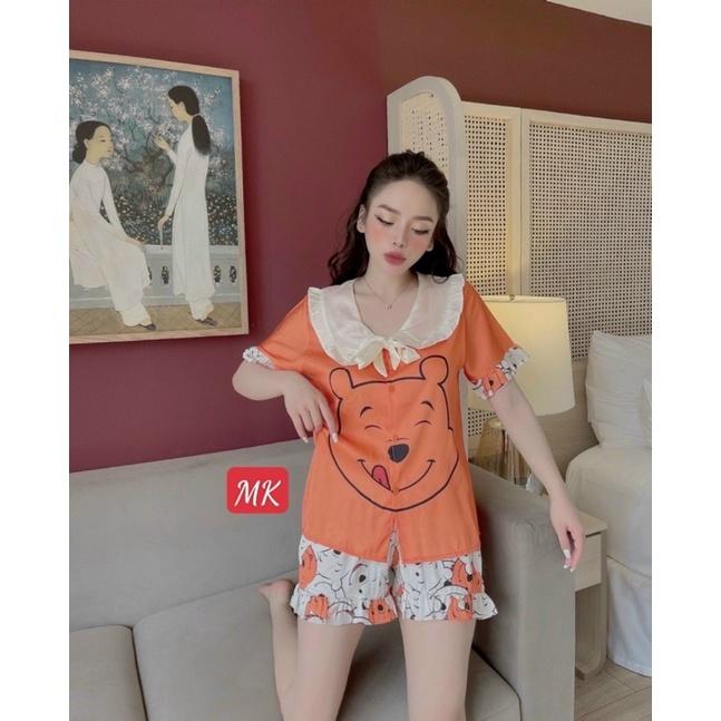 Bộ ngủ cộc tay nữ️ Bộ ngủ lụa nữ hàng loại 1