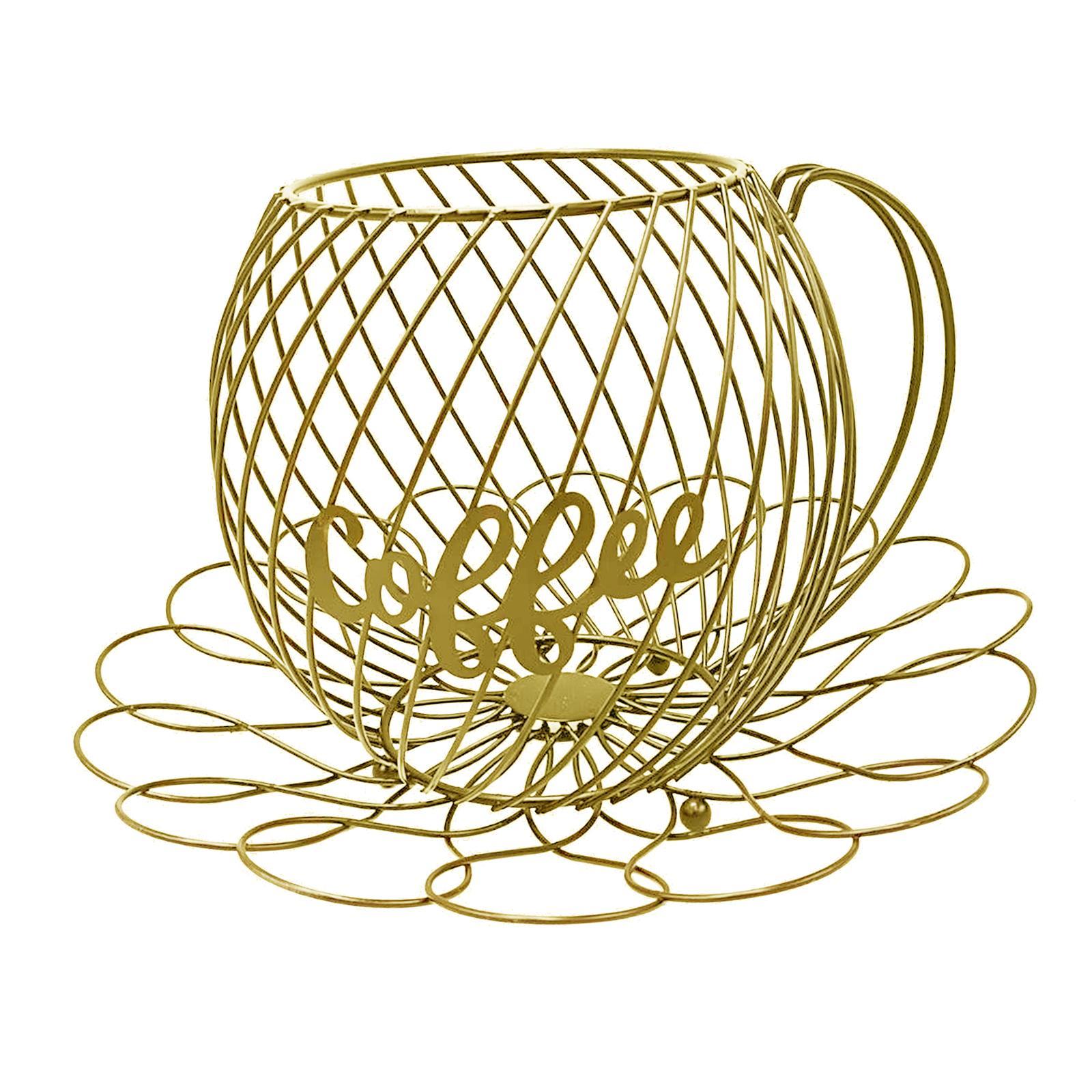 Coffee mug holder stand Coffee Pod Holder Golden