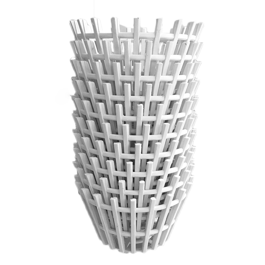 Bộ 10 chậu trồng lan giả gỗ màu trắng đường kính 19cm
