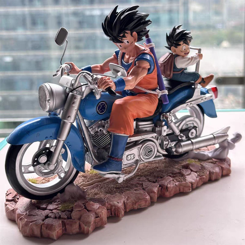 Mô hình songoku lái moto hàng đẹp siêu nét - mô hình dragoball