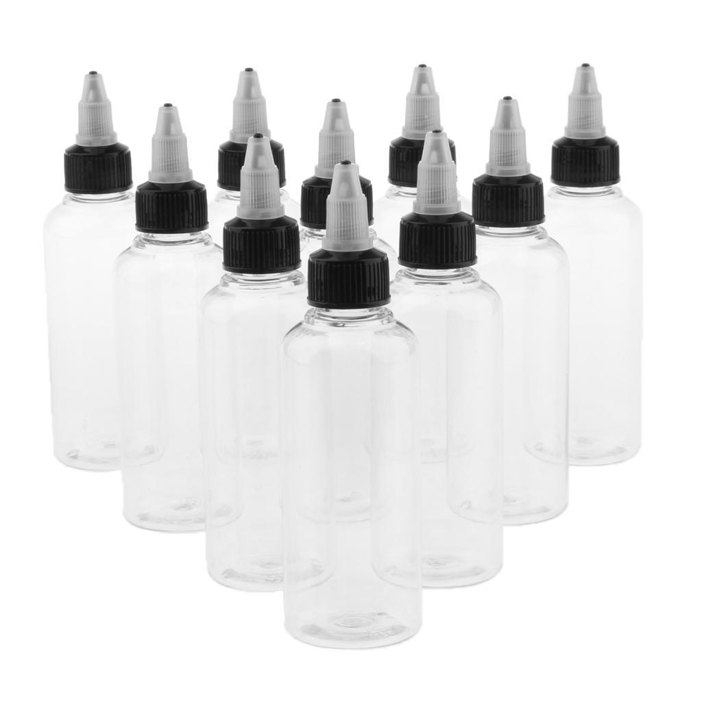 Lot 30 Pcs 100ml Plastic Liquid Ink Pigment Painting Bottles with Top Cap