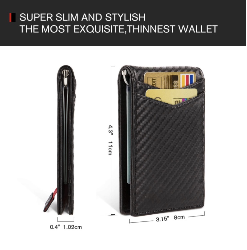 Kẹp tiền từ tính đựng thẻ đa năng BlackMan Money Clip RFID