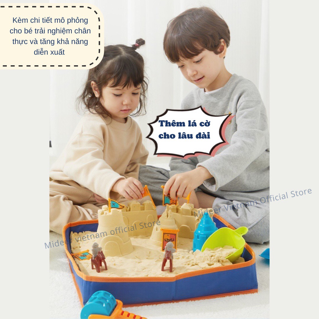 Đồ chơi đi biển xúc cát hình lâu đài Mideer Versatile Beach Play Set Castle of Soldier , đồ chơi thông mình cho bé