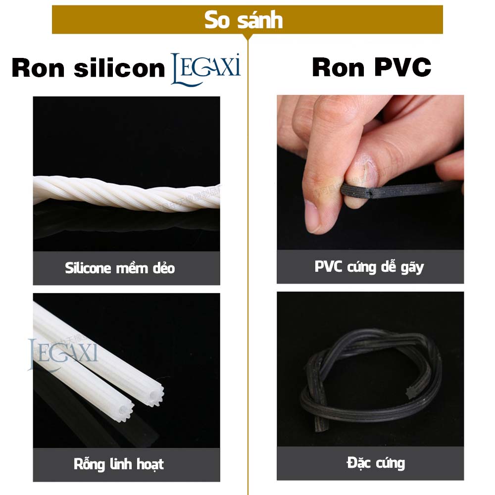 Ron Lưới Muỗi, Dây Roăng Ron Chèn Khung Cửa Sổ Cửa Đi Gắn Cố Định Lưới Phi 5.5mm Legaxi