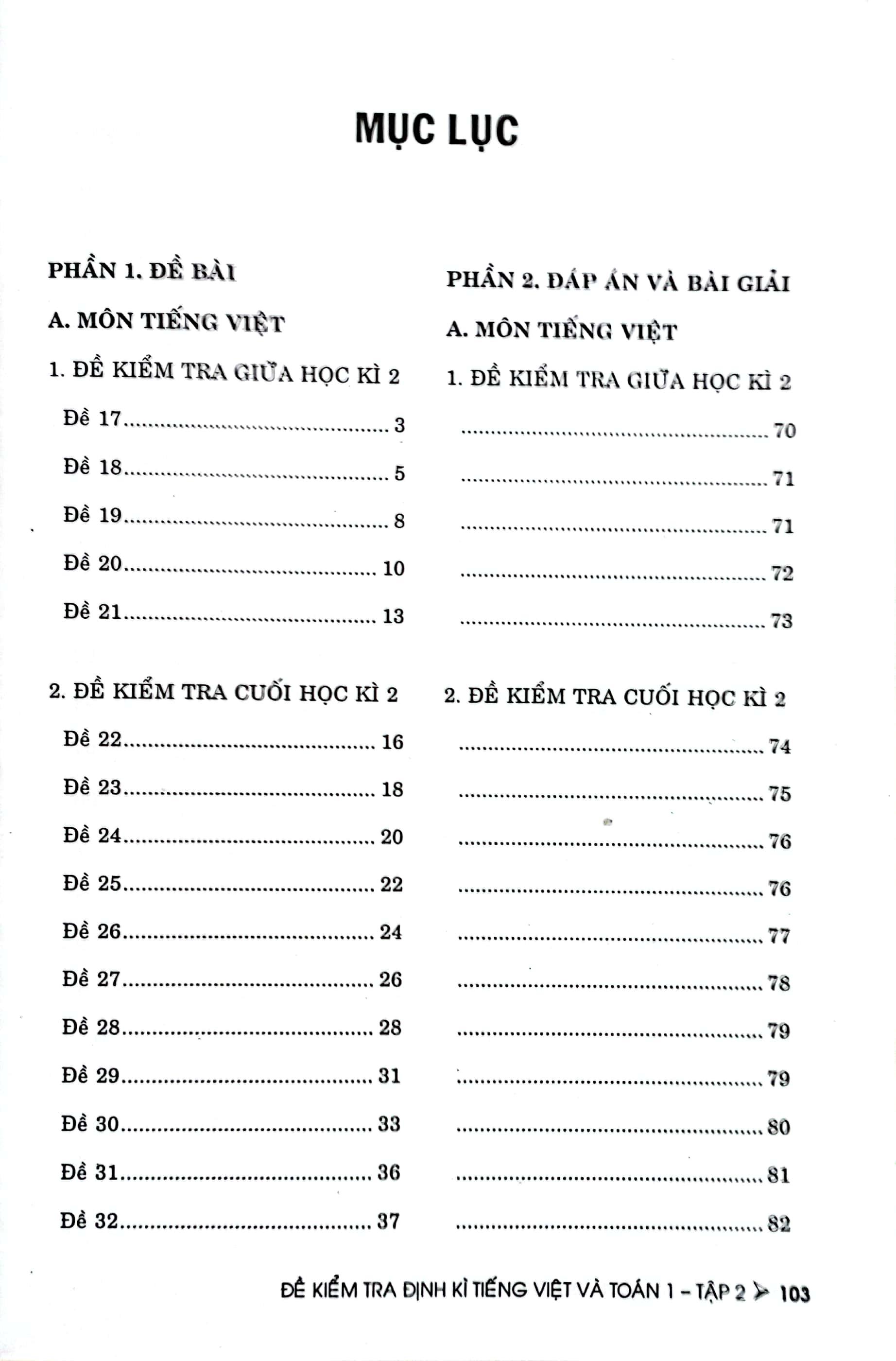 Đề Kiểm Tra Định Kì Tiếng Việt Và Toán 1 - Tập 2 (Theo Chương Trình Giáo Dục Phổ Thông Mới)