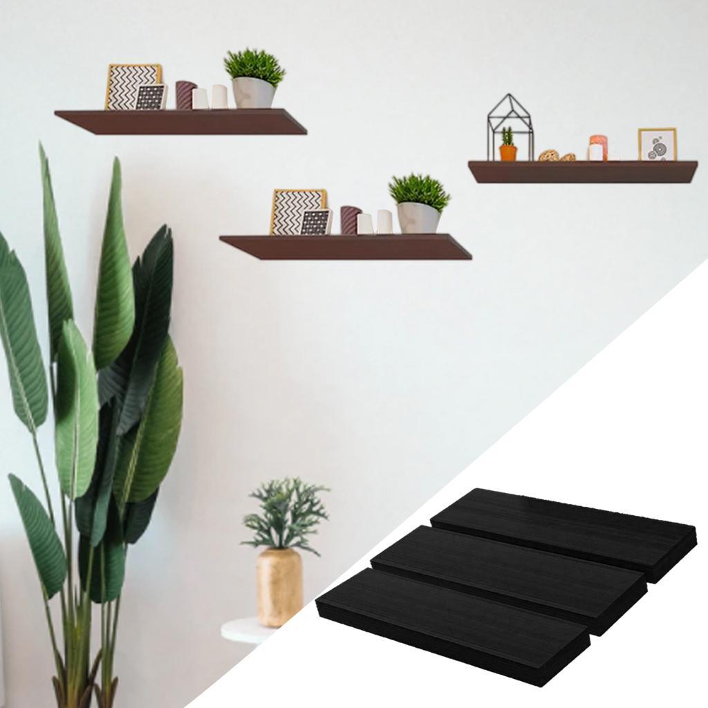SET OF 3 WALL MOUNTED FLOATING SHELVE DISPLAY STORAGE SHELF
