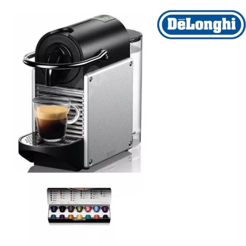 Máy Pha Cà Phê Viên Nén Delonghi Pixie Nespresso EN 124.S, Máy Pha Cafe, Espresso, Cappuccino, 19Bar,  700ml, Nhập Đức