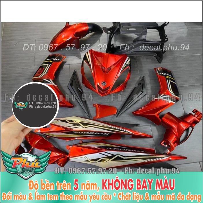 Tem rời Exciter 135 đỏ đen Spark