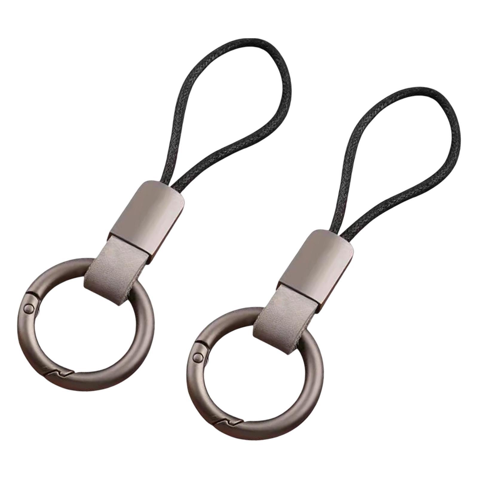 2x Car Keychains Key, Universal Easy to Install, with Anti Lost , Accessories Simple PU Leather Rope, Key Chains Key Fob Keychain Holder
