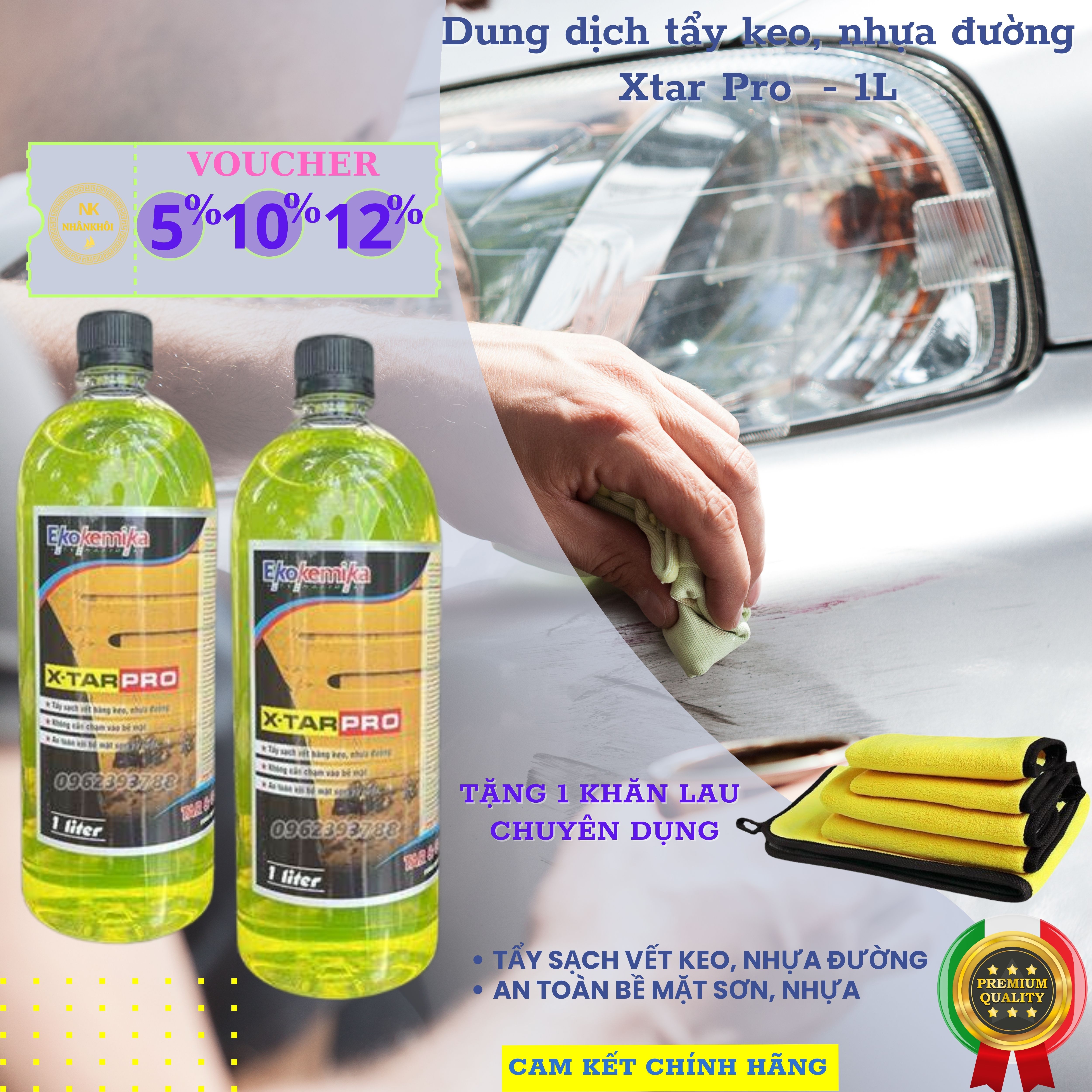 Xtar Pro - 1 lít - Dung dịch tẩy keo, nhựa đường - Ekokemika