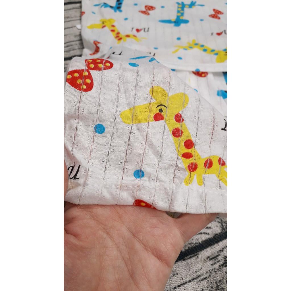 Bộ quần áo cotton giấy sơ sinh cộc tay mỏng mát mặc mùa hè - MS18