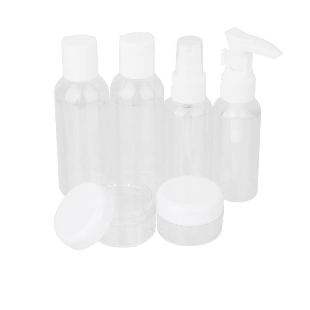 6Pcs Mini Empty Travel Wash Cosmetic Perfume Atomizing Spray Bottle Kit