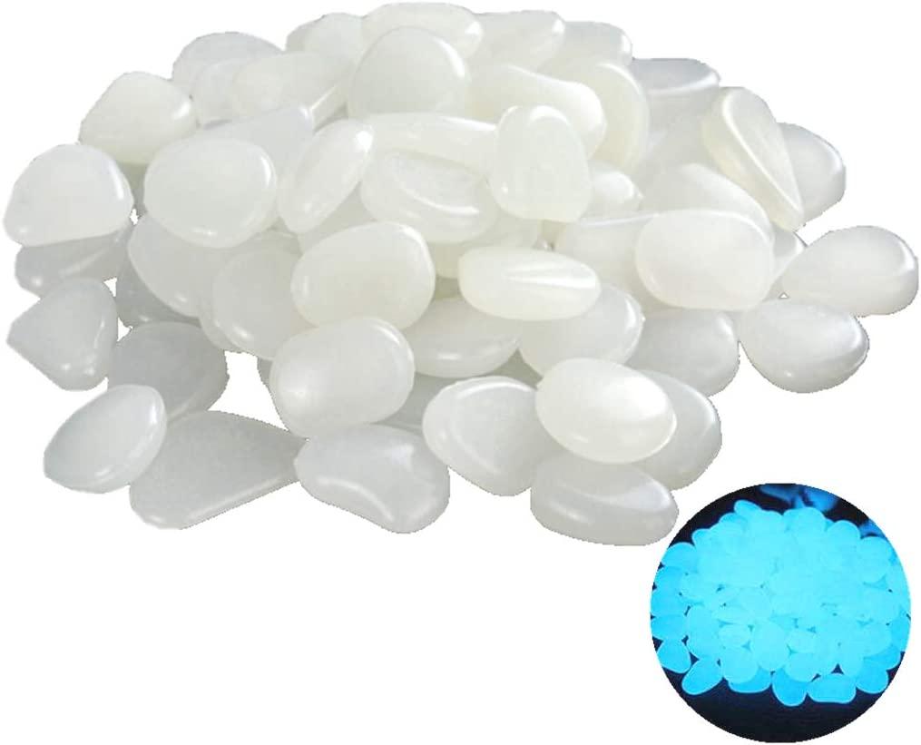 Đá Phát Sáng, 100 Viên Đá Phát Sáng Đá Phát Sáng Ngoài Trời Đá Sỏi Huỳnh Quang Nhân Tạo Trang Trí Cho Lối Đi Trong Vườn, Hồ Bơi, Bể Cá Chiếu Sáng Ban Đêm