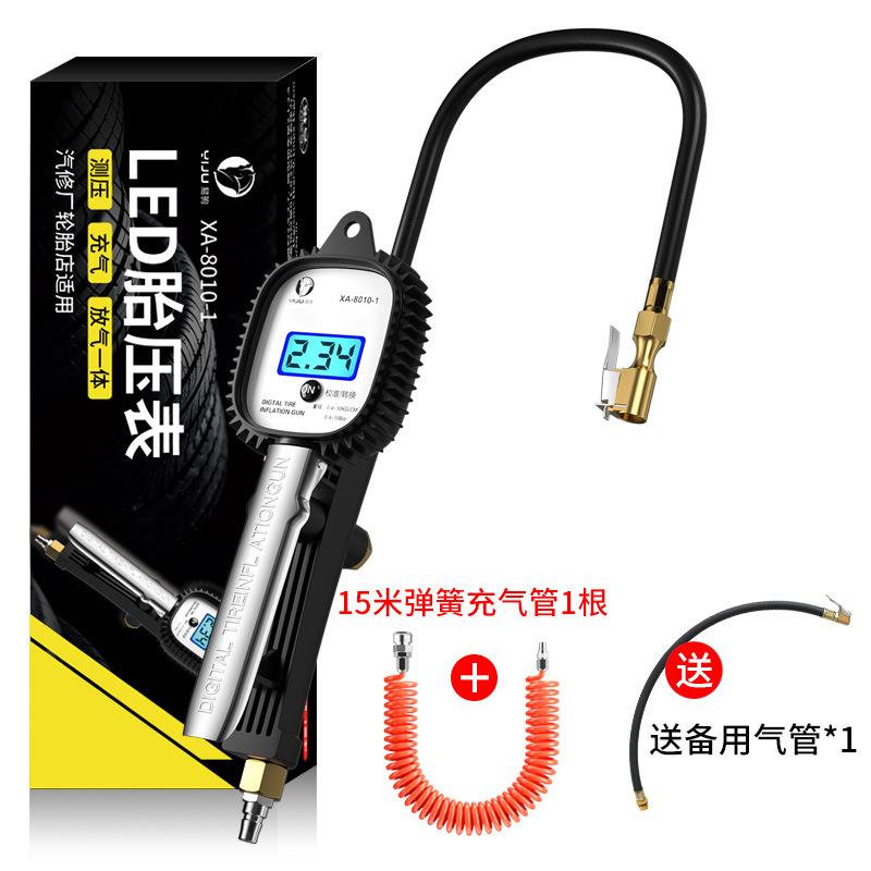 Đồng hồ đo áp suất lốp độ chính xác cao phong vũ biểu mới nhất với màn hình đếm áp suất lốp ô tô đầu bơm hơi cộng với vòi bơm súng hơi
