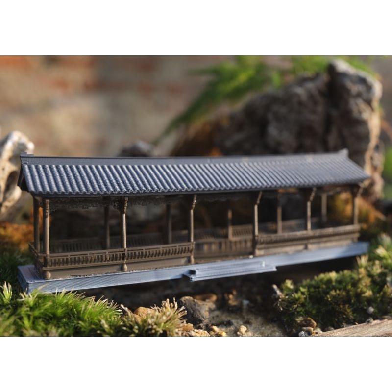 Mô hình kiến trúc Trung Hoa:Trường đình VDS0159- decor,để bàn,trang trí tiểu cảnh,bán cạn,terrarium,non bộ,bonsai