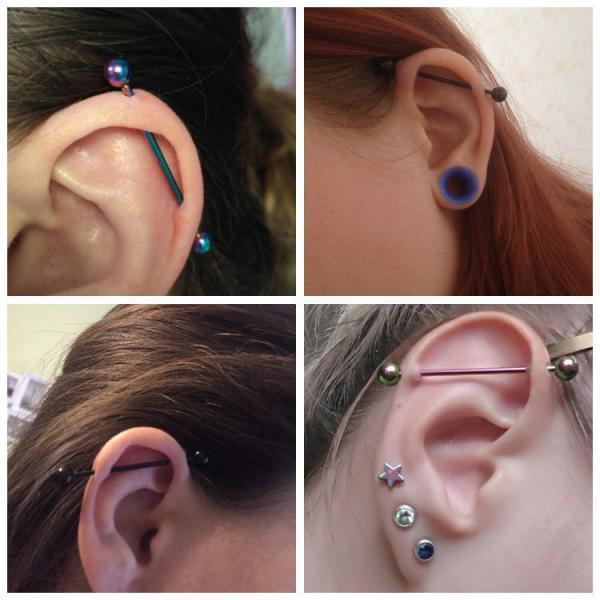 6Pcs Labret Stud Lip Ear Piercing Earring Barbell Jewelry