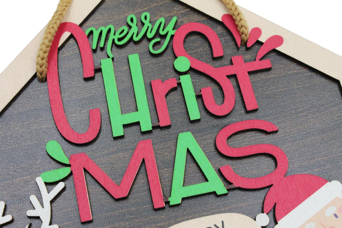 Bảng Gỗ Treo Tường Trang Trí Giáng Sinh - Bách Mộc - Nhà Tuần Lộc