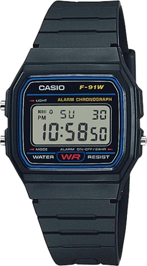 Đồng Hồ Unisex Chính Hãng Casio F-91W-1DG Dây Nhựa