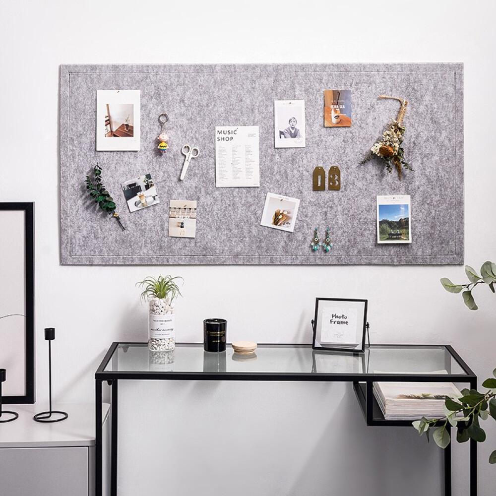 Premium Retro Felt Letter Board Home Message Frame With Characters Gray