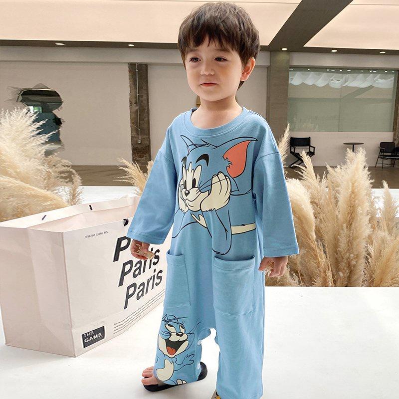 Bộ đồ ngủ dài tay dáng rộng cotton cho bé Magcikids Quần áo bé trai thu đông giữ ấm, thấm hút mồ hôi Bl21002