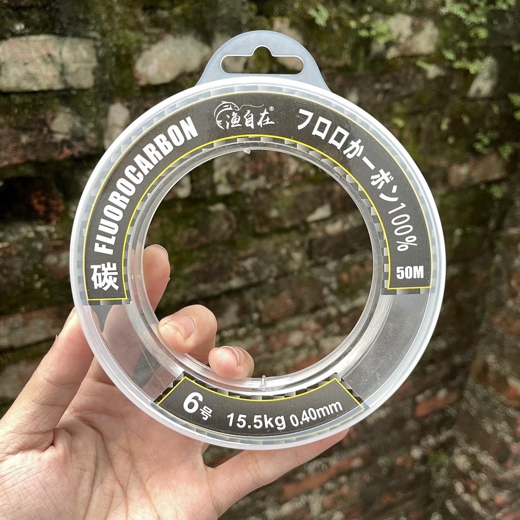 Dây leader câu cá, câu lure FluoroCarbon Nhật Bản Phukiencaulure25 dây cước câu cá, leader tàng hình carbon 100%